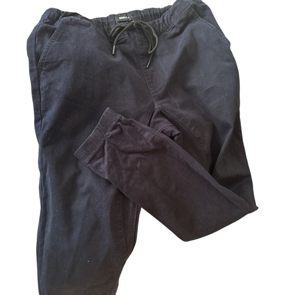 Nova men elastic waist with draw string Black Casual Pants size medium